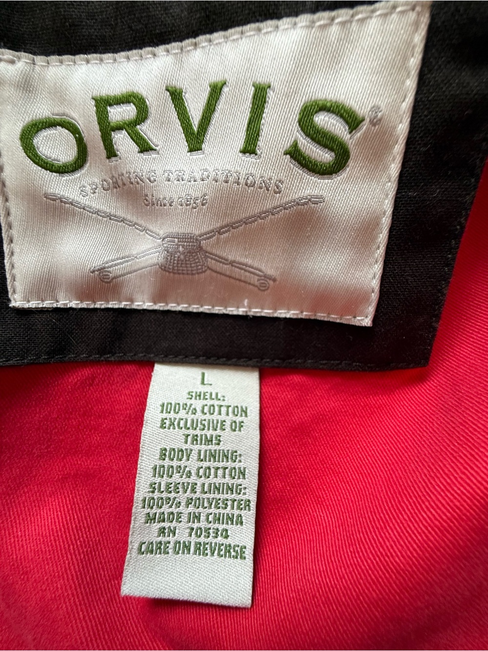 Orvis Heritage Waxed Cotton Field Coat Jacket - Men's Large - Espresso Brown - Picture 9 of 16